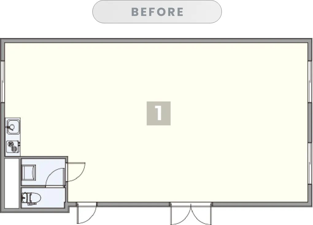 リノベーション前の間取り図