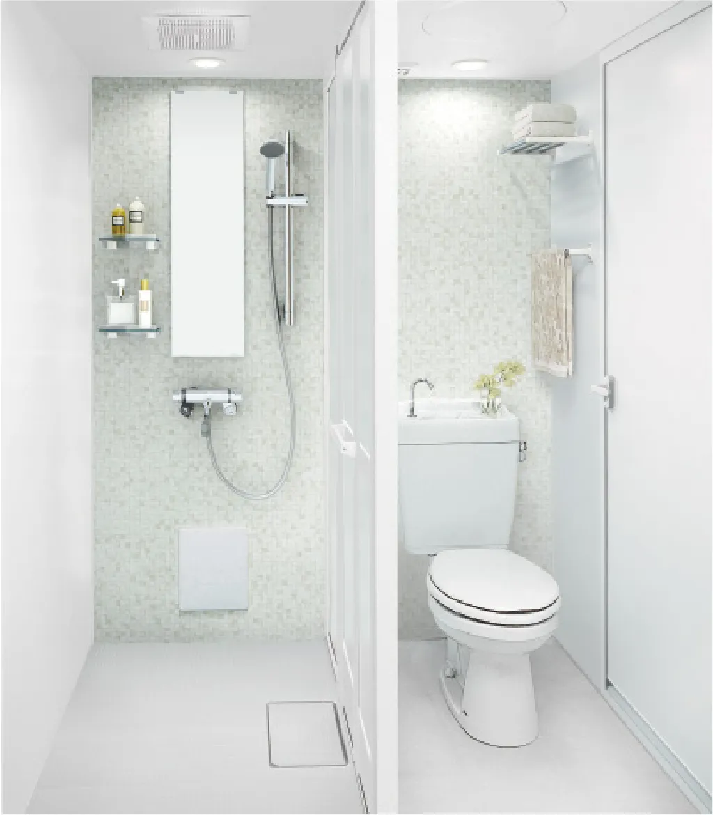 トイレとシャワー室を分けたユニット